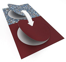 Forbo Allura Material 63592DR7 blue terrazzo circle фото 3 | FLOORDEALER